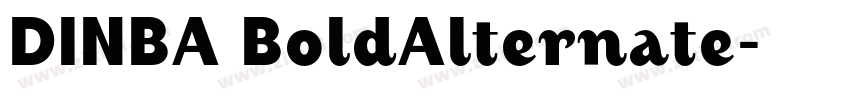 DINBA BoldAlternate字体转换 DINBA BoldAlternate字体转换